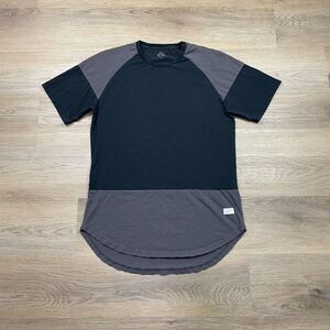 Stampd Shirt Mens Large Black Designer Curve Hem Casual